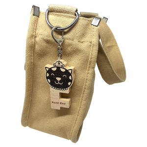 Wood <b>Key</b> <b>Chain</b> Phone Holder Cell Phone Stand Decorative Gift <b>Key</b> Ring - Product Image 3