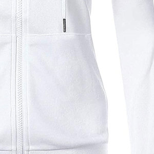 Sudaderas con capucha de manga larga ajustadas para mujer con cremallera Logotipo personalizado Sudaderas transpirables de algodón 100% para el estilo de invierno - Product Image 4