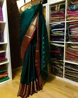 Kanchipuram silk saree party wear Indian wedding ultimo designer banarasi cotton silk saree con camicetta donna wear