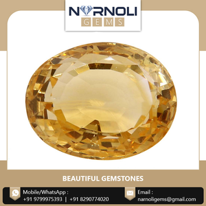 Piedra Preciosa de Citrino Ovalada Facetada, Piedra Semipreciosa de Citrino para Joyería, Colores Naturales de Piedras Preciosas, Gemas Narnoli - Product Image 3