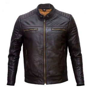 2026 Hot Selling Men Motorbike Leather <b>Jacket</b> Pure Genuine Leather Biker <b>Jacket</b> Fashion Riding Outerwear OEM - Product Image 1