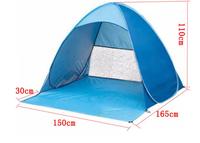 UPF 50 + Parapluie de sport portable automatique instantané Tente de plage à une chambre avec abri solaire pour bébé