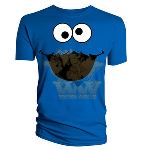 Camiseta Transpirable para Hombre, Cuello en V, Estampado de Dibujos Animados, 100% Algodón y Spandex, 180g, Venta al Por Mayor - Product Image 1