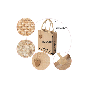 Precio de fábrica Tamaño personalizado 100% Yute Bolsas de compras reutilizables - Product Image 6