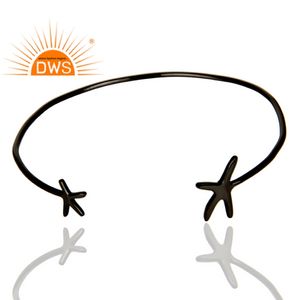 Pulsera de plata de ley 925 con diseño de estrella, brazalete ajustable con diseño de estrella - Product Image 2