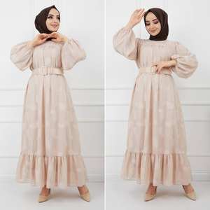 Nouvelle collection : Ensemble robe à motifs pour femme, vêtements islamiques turcs, Abaya Kaftan, mode islamique arabe de Dubaï, robes turques - Product Image 2