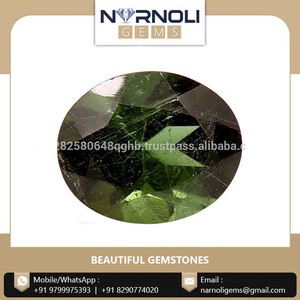 Gema semipreciosa de la India, turmalina verde, corte ovalado, alta calidad, precio bajo - Product Image 6