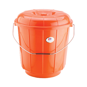 Cubo con tapa de 9 litros con mango de acero, cubo esmerilado, doble multicolor, redondo, transparente, nuevo Material, precio de fábrica - Product Image 4