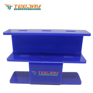 ที่วางแหนบติดขนตา TEEJAY ETS-326 สีฟ้า อะคริลิค ป้องกันแม่เหล็ก ปลายเรียบ ขนาด 10 มม. 3 รู  รับสกรีนโลโก้ สี และขนาดตามสั่ง - Product Image 4