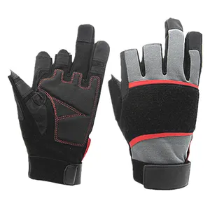 2022 Mechanic Safety Gloves Custom Printed Logo Mechanic Leather Gloves