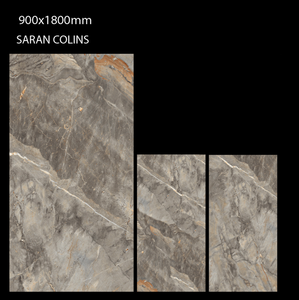 กระเบื้องพอร์ซเลนพื้นดีไซน์ทันสมัยขนาด800X1600มม. สีสดใสผลิตในอินเดียสำหรับใช้ตกแต่งภายในเป็นมิตร - Product Image 2