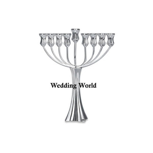 Bougeoir de marque Menorah en métal de meilleure qualité, fait à la main, nouveau bougeoir de luxe vendu en gros - Product Image 5