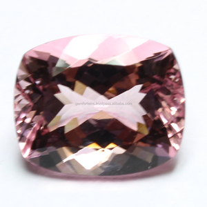 Natural Oval <b>Rectangular</b> Pink & Peachy Morganite Faceted Cut Loose Precious Healing Gemstones in Calibrated Size Certified Stone - Product Image 5
