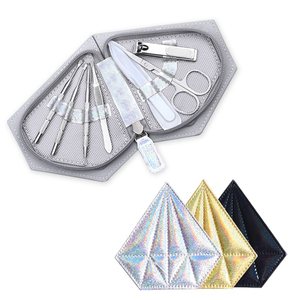 Kit de manucure complet pour pédicure, 7 pièces, avec coupe-ongles à orteils, lime à ongles en verre, outils de soins des ongles - Product Image 1