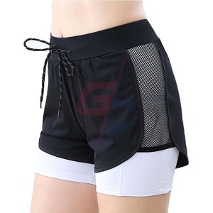 Short de Yoga avec poches latérales pour femmes, vêtements d'entraînement, de Yoga, taille haute, course à pied - Product Image 3