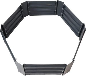 Sunnydaze Metal Raised <b>garden</b> Planter Corrugated Galvanized <b>Garden</b> Planter for plants tree vegetable and plants flower pot - Product Image 1