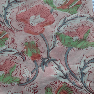 Tissu en coton respirant imprimé en bloc au mètre pour vêtements, sacs et accessoires de literie – Tissu brut polyvalent redessiné - Product Image 1