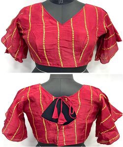 Formal Georgette bordado secuencia trabajo listo para usar blusa cosida Recepción desgaste precio al por mayor textil prenda ApparelGarment - Product Image 3