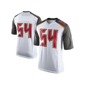 Benutzer definierte Sport rot weiß schwarz Stoff nfl Trikot Shirts alle Teams billig 15 American Football