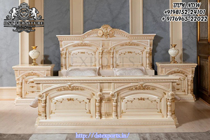 Meubles de chambre à coucher sculptés de style Empire Mughal, meubles de chambre à coucher de style Maharaja, meubles de chambre à coucher sculptés de style indien Taj Mahal - Product Image 4