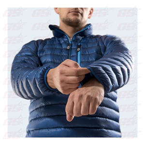 Custom logo windbreaker blank plain down puffer jacket for men - Product Image 4