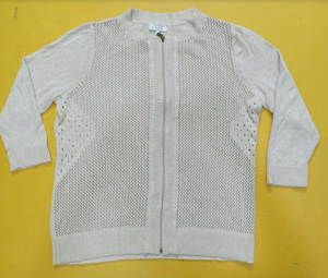 Pulls décontractés pour femmes, col rond, fermeture éclair longue, dernière collection, pour le bureau, de marques haut de gamme, lot de stock du Bangladesh - Product Image 1