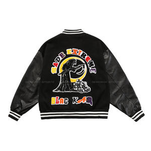 Veste de Baseball résistance pour hommes, Streetwear, en Patchwork, tactique, de blouson bombardier, de haute qualité, nouvel arrivage, blackkair fury crâne - Product Image 2