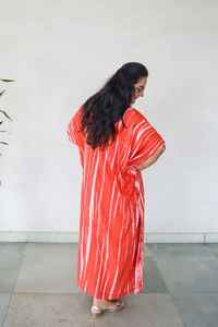 Vestido largo hecho a mano Tie Dye Kaftan para mujer, elegante, holgado, cintura Natural, elegante, Vintage, transpirable, tejido, método de tejido - Product Image 6