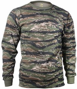 T-shirt à manches longues pour homme, design camouflage, t-shirt pour homme, matière coton et polyester, tissu de haute qualité, col rond - Product Image 1