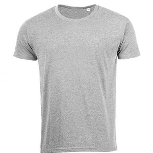 T-shirt décontracté à manches courtes 100% coton 180 g/m² pour hommes, coupe ajustée, design personnalisé avec col rond de couleur unie - Product Image 5