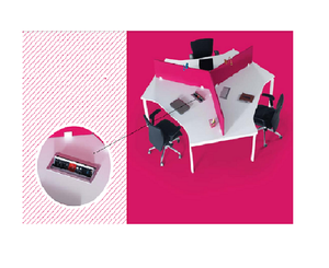 BUROART TRIO Modern Design Durable E1 Grade MDF Wooden Panel Three-Person Modular Cubicle Office Partition <b>Workstation</b> Office - Product Image 2