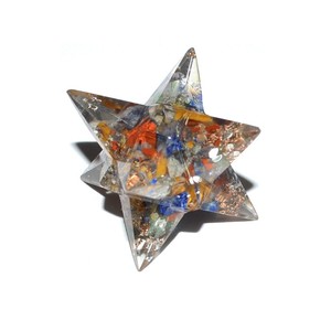 Mayorista de Piedras Curativas Naturales: Gema de Ágata Orgón Merkaba de 8 Puntas para Venta - Arte y Coleccionable de Feng Shui - Product Image 1