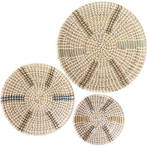 Platos colgantes redondos hechos a mano para el hogar, decoración de algas naturales de alta calidad, el mejor precio - Product Image 3