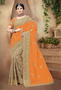 Vêtements quotidiens les plus choisis tirage au sort imprimé indien dames femmes Banarasi soie Designers in Surat fête de mariage 5.5 mètre ethnique - Product Image 4
