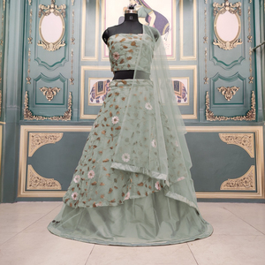 Nueva llegada Banarasi seda Digital impreso Ropa Étnica Lehenga Choli red tela Dupatta fiesta desgaste Shalwar Kameez venta al por mayor - Product Image 3