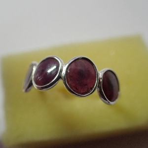 925 <b>Sterling</b> <b>Silver</b> Women's Gemstone <b>Ring</b> Natural Corundum Ruby <b>Set</b> in Beautiful Bezel for Wedding Engagement Party for Children - Product Image 1