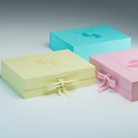 Luxuriöse Rosa Magnetische Faltbare Papierbox mit Matter Laminierung & Prägung, Recycelbares Band für Babyparty- und Hochzeitsverpackungen