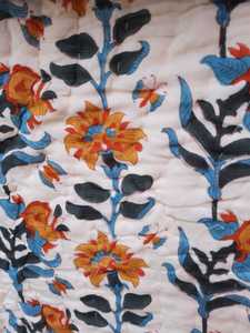 Mantas de Tela Estampada en Bloque de Alta Calidad, Acolchadas de Algodón, Reversibles, Tamaño Individual, Edredón, Manta de Invierno Cálida para el Hogar - Product Image 5