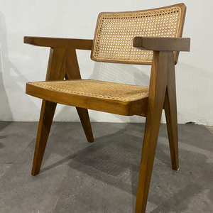 กลางแจ้งไม้สักกรอบหวายสวนไม้สักเก้าอี้ - Product Image 1