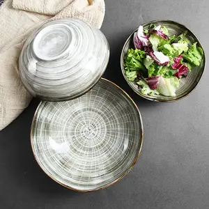 Set di piatti per la cena in ceramica nordica occidentale da 12 pezzi set da tavola in porcellana da tavola