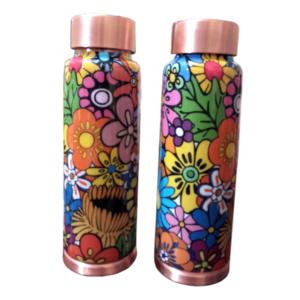 Elegant Painted Copper Water <b>Bottle</b> Printed Copper Water <b>Drinking</b> <b>Bottle</b> for Home Hotels and Wedding Decorative Copper <b>Bottle</b> - Product Image 1