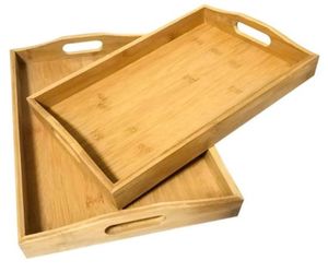 Plateau de service rond en bambou de taille personnalisée avec poignées pour usage domestique et plateau de charcuterie décoratif Vente du Vietnam! - Product Image 2