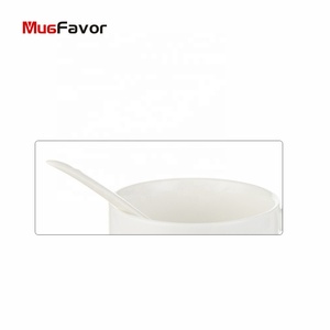 Ly sứ in chuyển nhiệt, ly cà phê gốm giá rẻ, màu trắng trơn, bộ ly cà phê kèm đĩa và thìa, bán chạy - Product Image 4