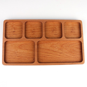 Bandeja de desayuno de madera de acacia y mango con compartimentos - Product Image 1