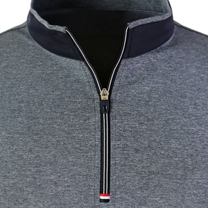 Polos à manches courtes doux mèche bande de golf fermeture éclair haut style Polo athlétique tortue chemise à col Tennis T-Shirt hauts - Product Image 4