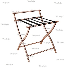 Portaequipajes plegable de color plateado de acero inoxidable, portaequipajes personalizado de tamaño y forma para uso doméstico en hoteles - Product Image 2