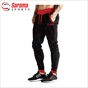 Pantalones deportivos de algodón multicolor para hombre/pantalón serigrafiado con logotipo personalizado, - Product Image 4