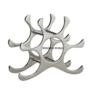 Porte-bouteille de vin en métal nickelé porte-bouteille de concepteur fait à la main vente chaude de luxe nouveau porte-bouteille de vin de fantaisie - Product Image 6