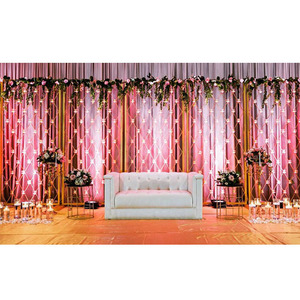 Vela de escenario de boda elegante, paredes traseras, escenario de boda moderno, vela brillante, parte superior de pared, vela de escenario de boda asiática, decoración de paredes - Product Image 1