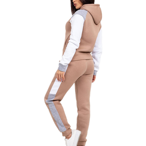 Vêtements de sport pour femme, tendance et décontractés, avec fermeture éclair, cordon de serrage, couleur noire, avec grande poche, pour activités de plein air - Product Image 3